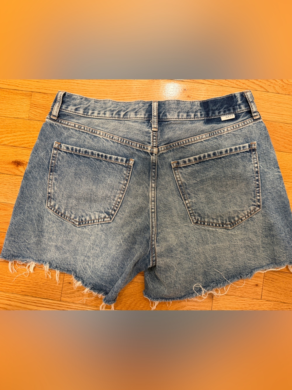 DAZE Size 27 High Rise Distressed Denim Cutoff Shorts - Picture 3 of 6